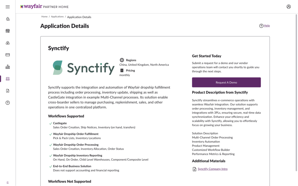 Synctify in Wayfair partner home